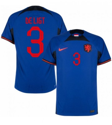 Nederland Matthijs de Ligt #3 Bortedrakt VM 2022 Kortermet